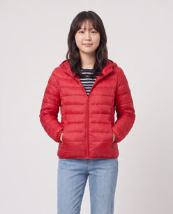 Short Ultra-Lightweight Hooded Puffer Jacket