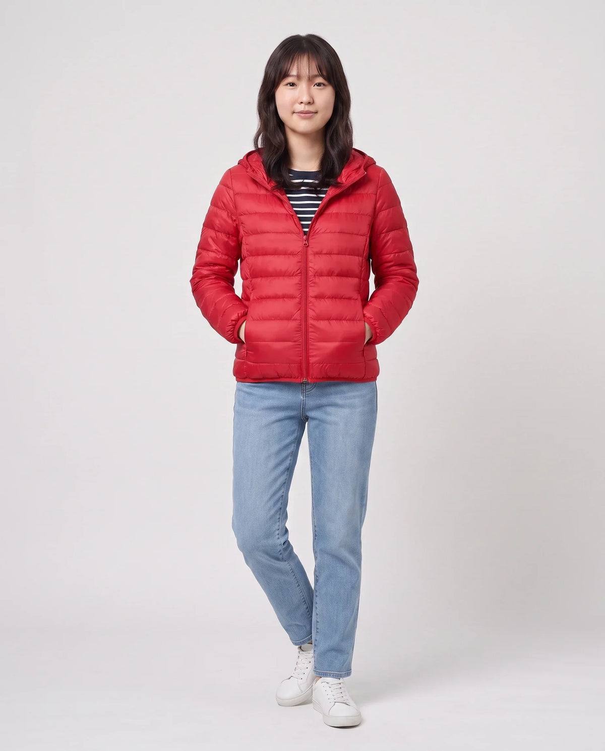 Short Ultra-Lightweight Hooded Puffer Jacket
