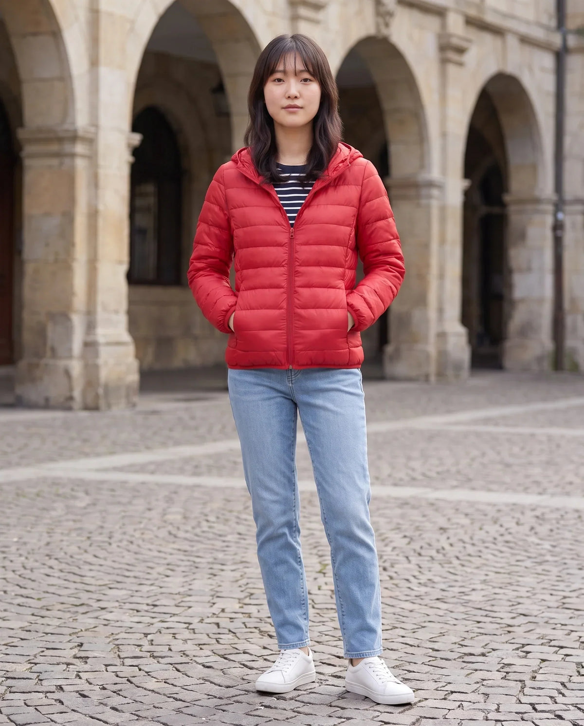 Short Ultra-Lightweight Hooded Puffer Jacket