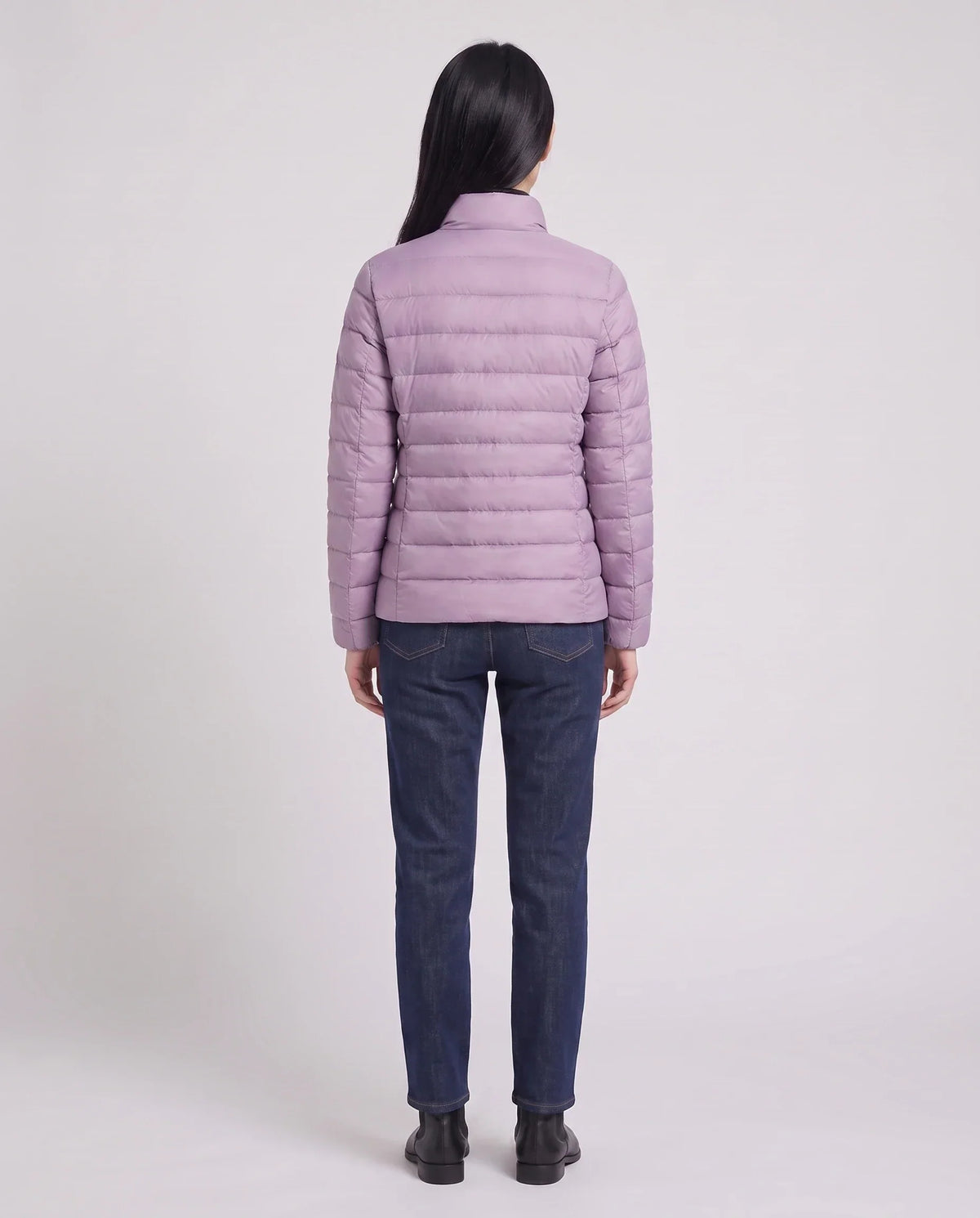 Short Ultra-Lightweight Puffer Jacket with Funnel Collar