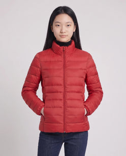 Short Ultra-Lightweight Puffer Jacket with Funnel Collar