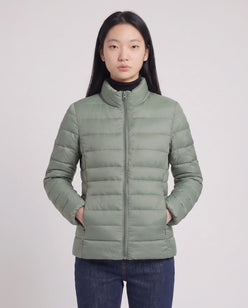 Short Ultra-Lightweight Puffer Jacket with Funnel Collar