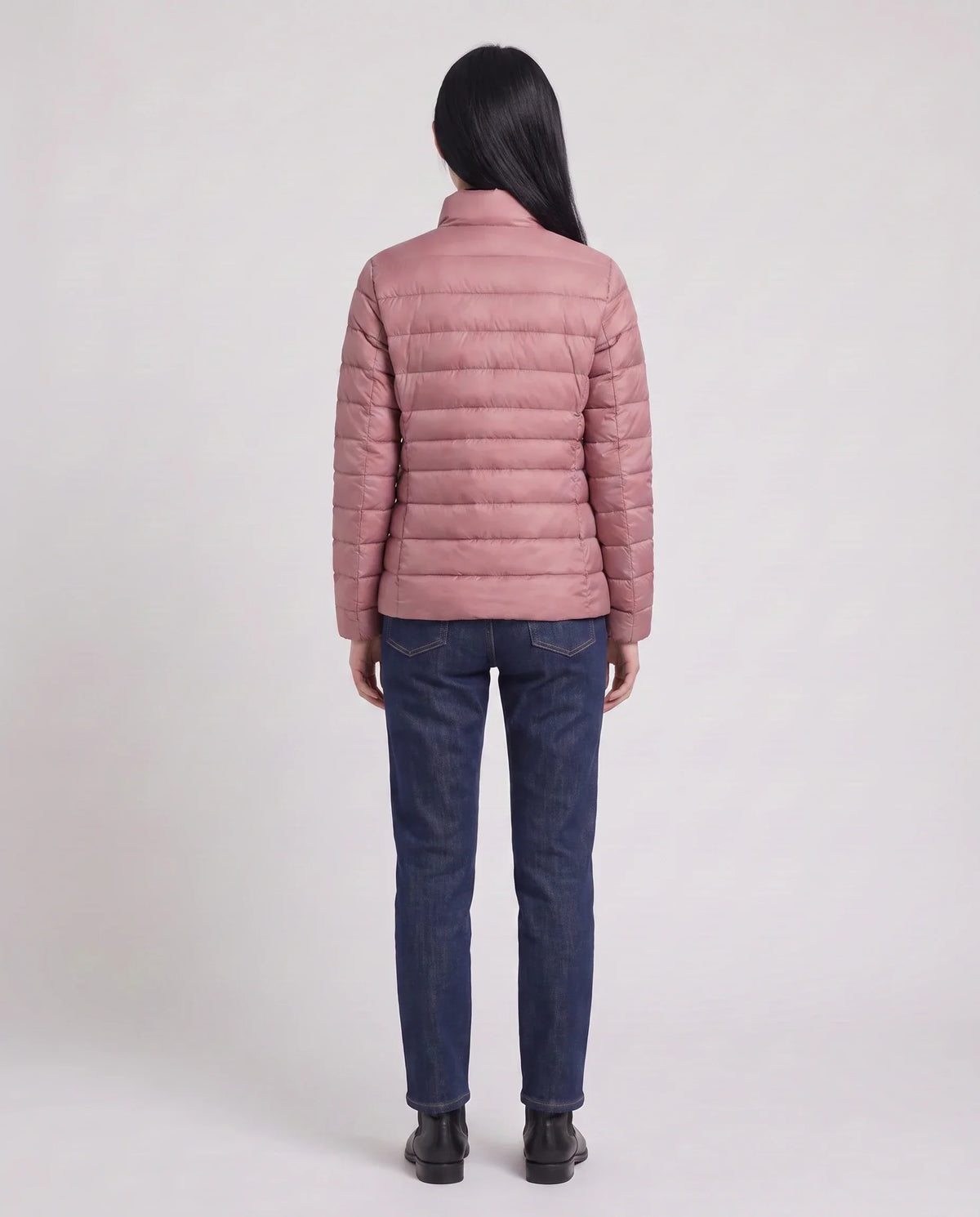 Short Ultra-Lightweight Puffer Jacket with Funnel Collar