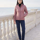 Short Ultra-Lightweight Puffer Jacket with Funnel Collar