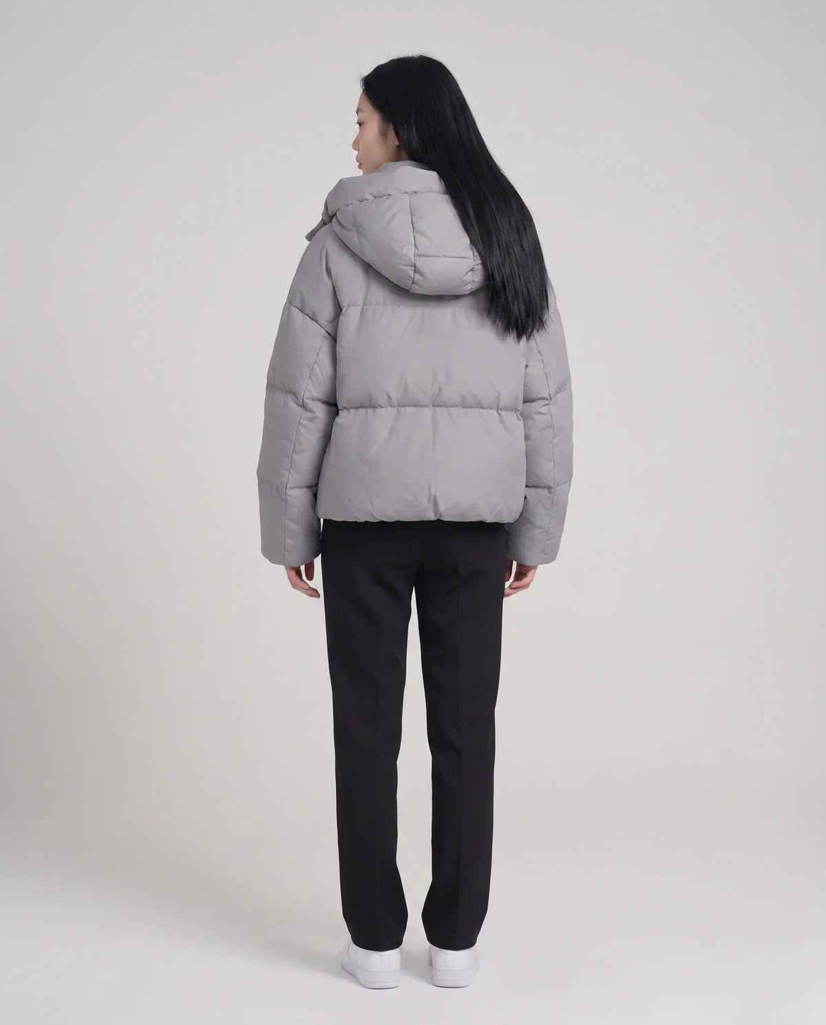 Cropped Hooded Puffer Jacket