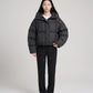 Cropped Hooded Puffer Jacket