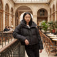 Cropped Hooded Puffer Jacket