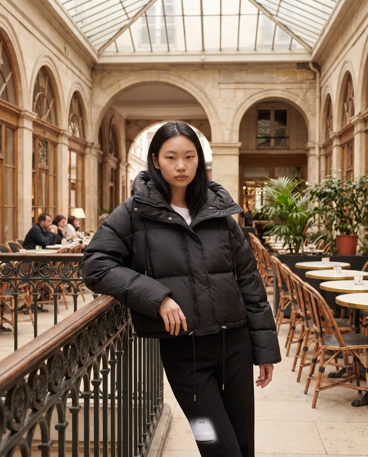 Cropped Hooded Puffer Jacket
