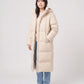 Extra-Long Puffer Jacket with Detachable Hood