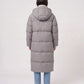 Extra-Long Puffer Jacket with Detachable Hood