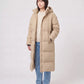 Extra-Long Puffer Jacket with Detachable Hood