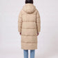 Extra-Long Puffer Jacket with Detachable Hood