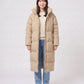 Extra-Long Puffer Jacket with Detachable Hood