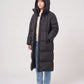 Extra-Long Puffer Jacket with Detachable Hood