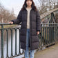 Extra-Long Puffer Jacket with Detachable Hood