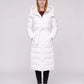 Extra-Long Hooded Puffer Jacket with Belt