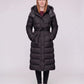Extra-Long Hooded Puffer Jacket with Belt