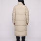 Extra-Long Boxy Puffer Jacket with Funnel Collar and Double Zip