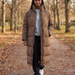 Extra-Long Boxy Puffer Jacket with Funnel Collar and Double Zip