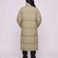Extra-Long Boxy Puffer Jacket with Funnel Collar and Double Zip