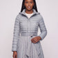 Extra-Long Flared Hooded Puffer Coat