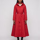 Extra-Long Flared Hooded Puffer Coat