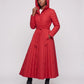 Extra-Long Flared Hooded Puffer Coat
