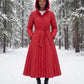 Extra-Long Flared Hooded Puffer Coat