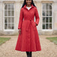 Extra-Long Flared Hooded Puffer Coat