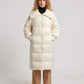 Extra-Long Puffer Jacket with Large Square Collar