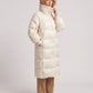 Extra-Long Puffer Jacket with Large Square Collar