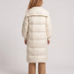 Extra-Long Puffer Jacket with Large Square Collar