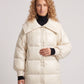 Extra-Long Puffer Jacket with Large Square Collar