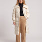 Extra-Long Puffer Jacket with Large Square Collar