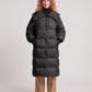 Extra-Long Puffer Jacket with Large Square Collar