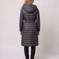 Extra-Long Lightweight Hooded Puffer Jacket with Belt