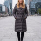 Extra-Long Lightweight Hooded Puffer Jacket with Belt