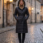Extra-Long Lightweight Hooded Puffer Jacket with Belt