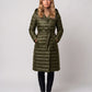 Extra-Long Lightweight Hooded Puffer Jacket with Belt