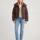 Short Oversized Puffer Jacket with Large Collar