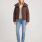 Short Oversized Puffer Jacket with Large Collar