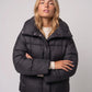 Short Oversized Puffer Jacket with Large Collar
