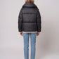 Short Oversized Puffer Jacket with Large Collar