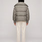 Short Puffer Jacket with Oversized Quilted Collar