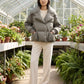 Short Puffer Jacket with Oversized Quilted Collar