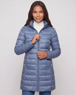 Lightweight Fitted Puffer Jacket with Detachable Hood