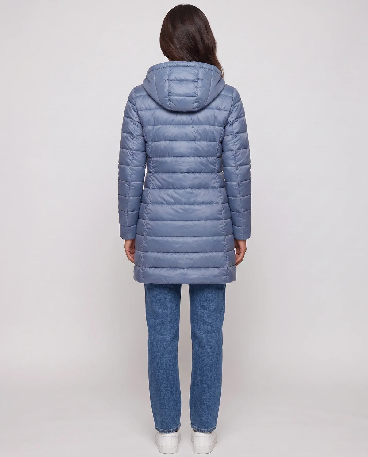 Lightweight Fitted Puffer Jacket with Detachable Hood