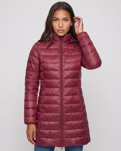 Lightweight Fitted Puffer Jacket with Detachable Hood