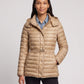 Lightweight Hooded Puffer Jacket with Buckle Belt