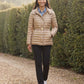 Lightweight Hooded Puffer Jacket with Buckle Belt